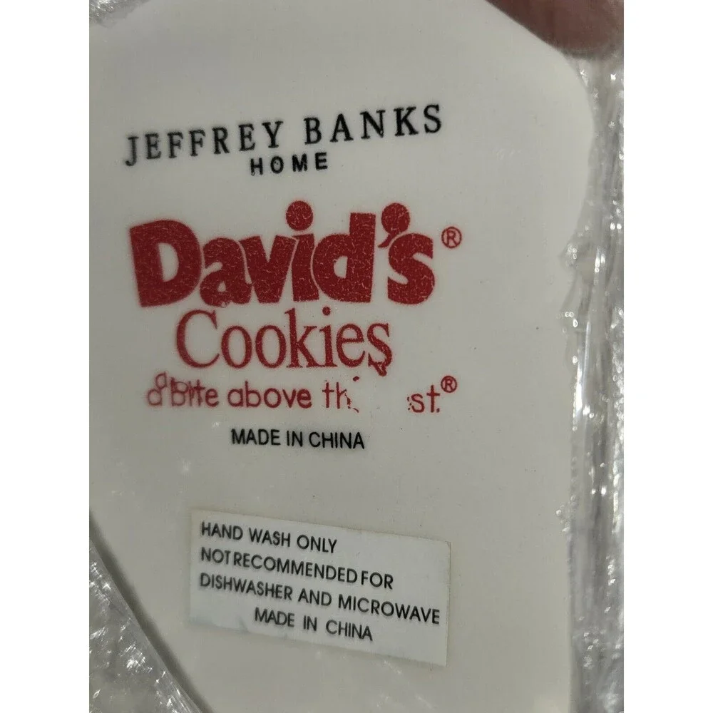 Vintage Jeffrey Banks David's Cookies Rooster Cookie Jar Canister